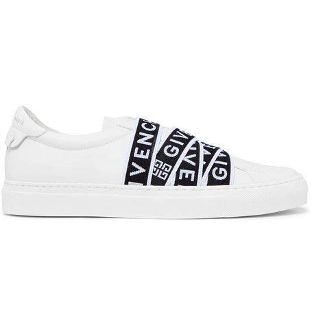 givenchy urban street logo-jacquard leather slip-on|Givenchy leather sneakers.